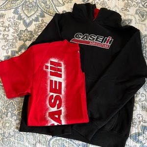 Case IH hoodie and t-shirt, nwot.  Youth size M, 10-12.